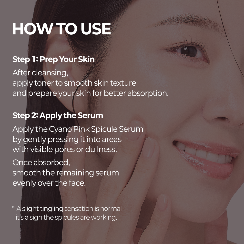 Cemenrete Cyano Pink Spicule Serum detail view 8 — Melax K-Beauty