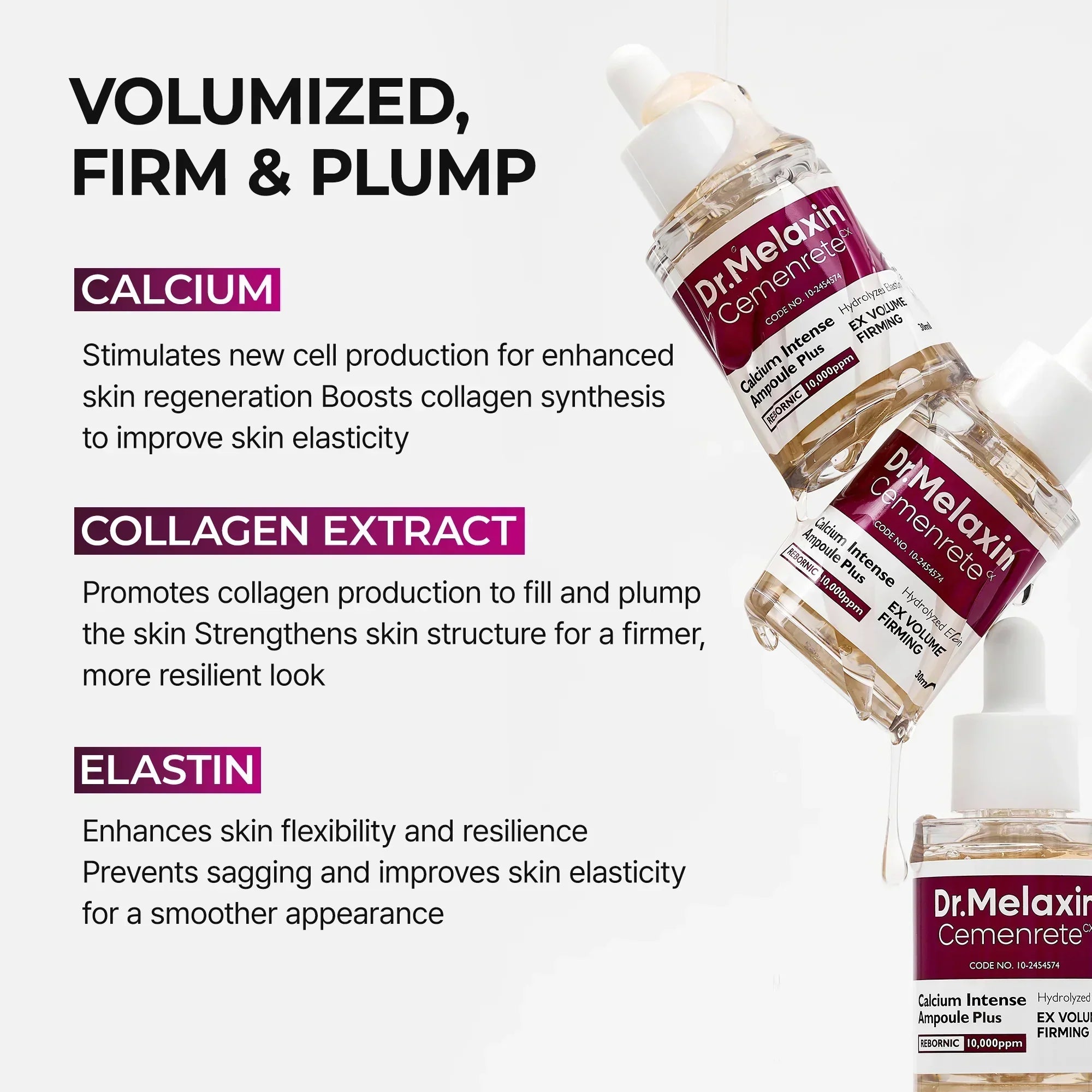Cemenrete Calcium Intense Ampoule detail view 6 — Melax K-Beauty