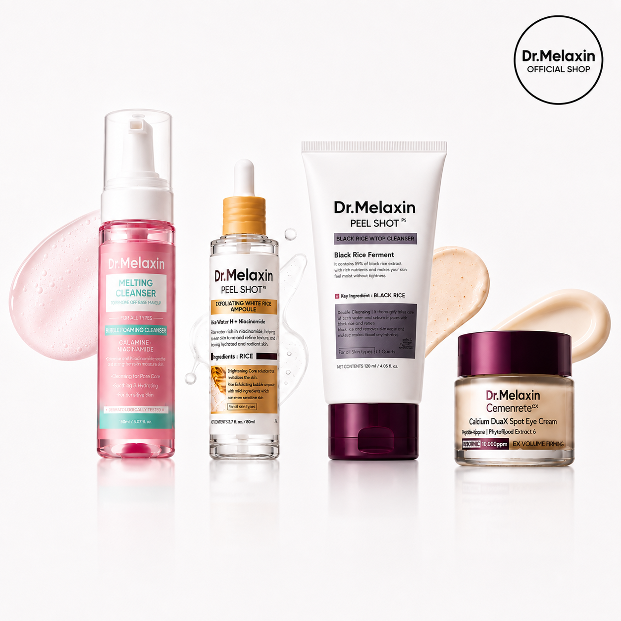 Calcium Skincare Bundle main product shot — Melax K-Beauty