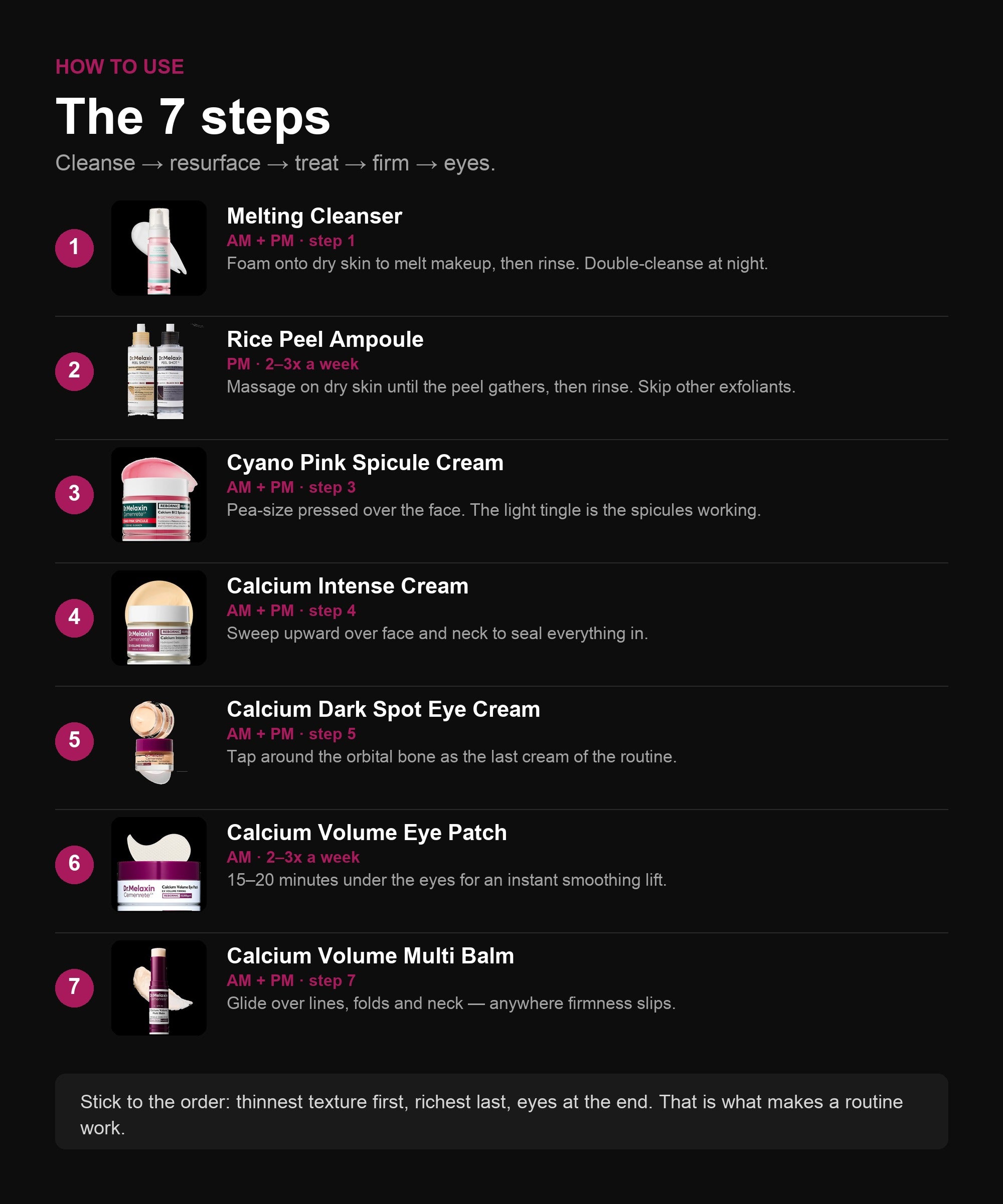 Melax Complete 7-Step Routine in-use lifestyle — Melax K-Beauty