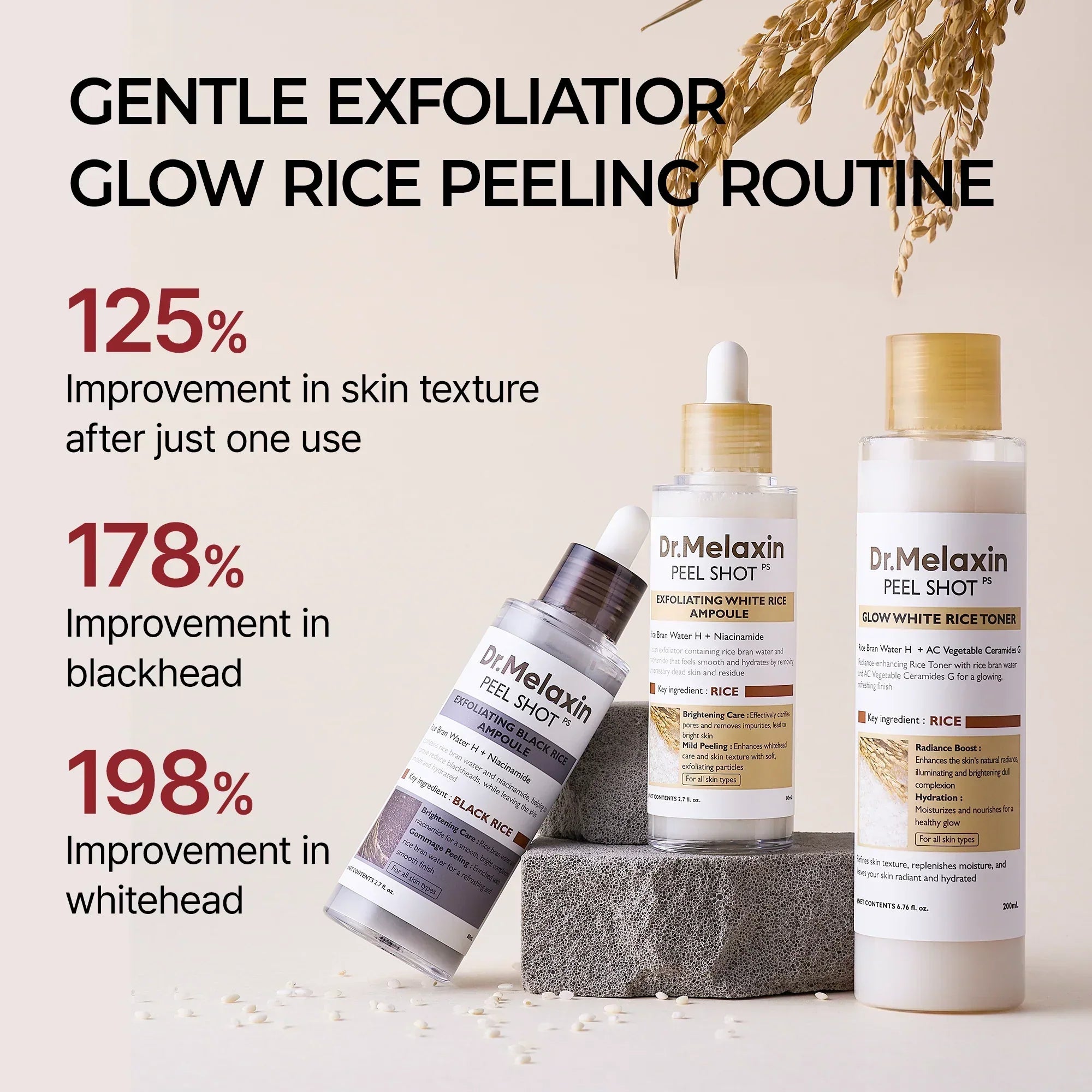 Peel Shot Glow Rice Line alternate angle — Melax K-Beauty