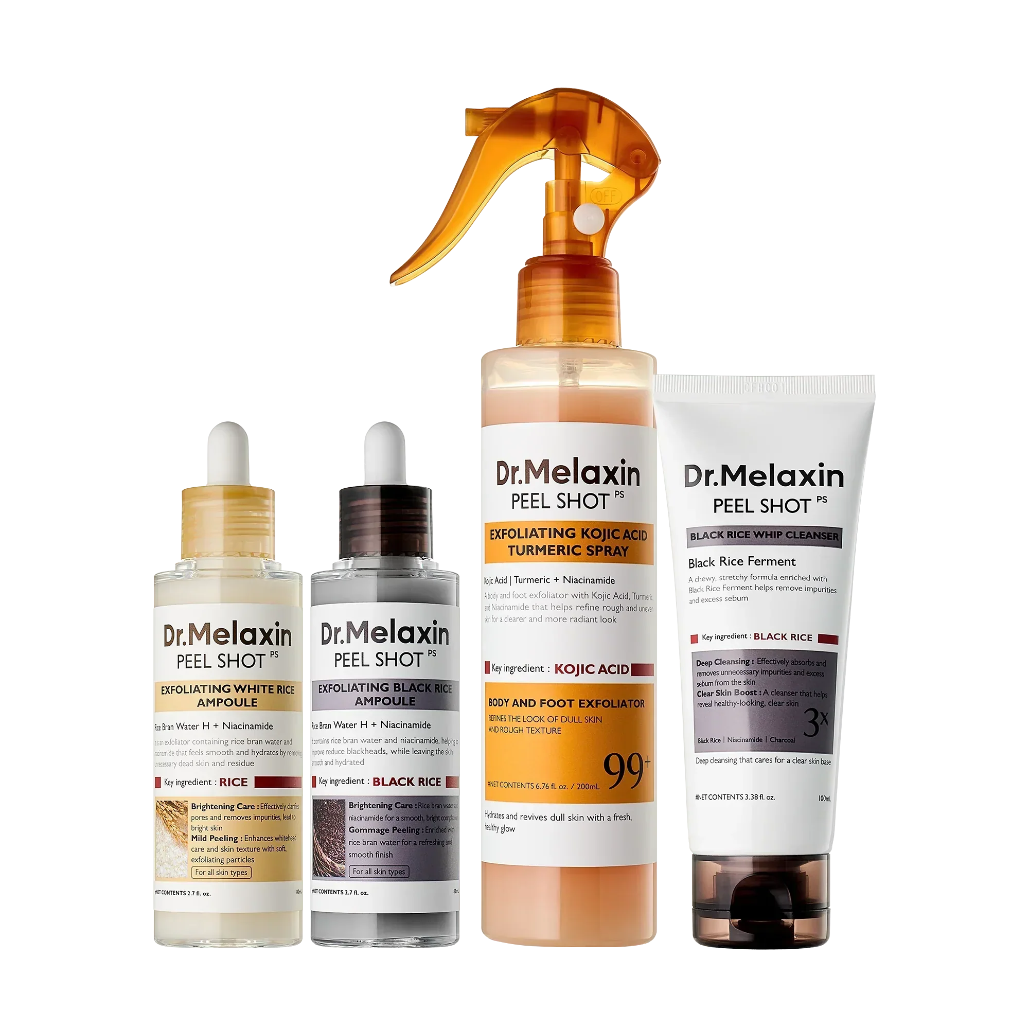 Peel Shot Complete Care Set main product shot — Melax K-Beauty