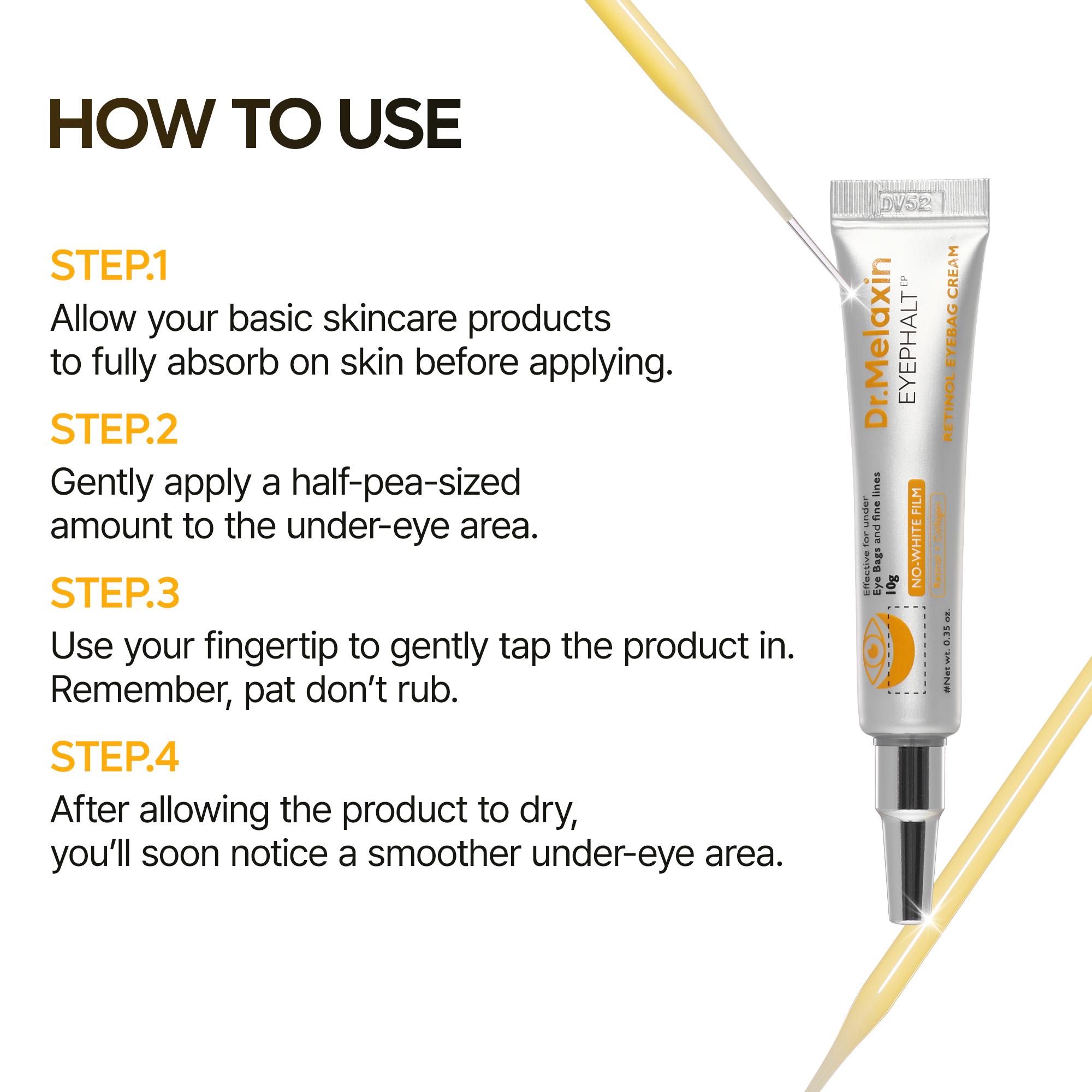 [FLASH 1+1 DEAL] Retinol Eyebag Cream detail view 7 — Melax K-Beauty