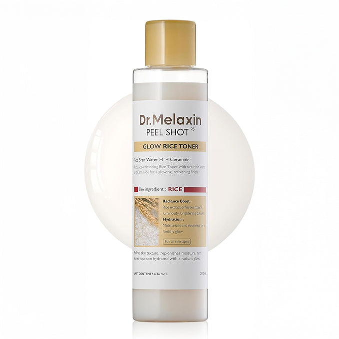 Peel Shot Glow Rice Tonic 200 ml main product shot — Melax K-Beauty