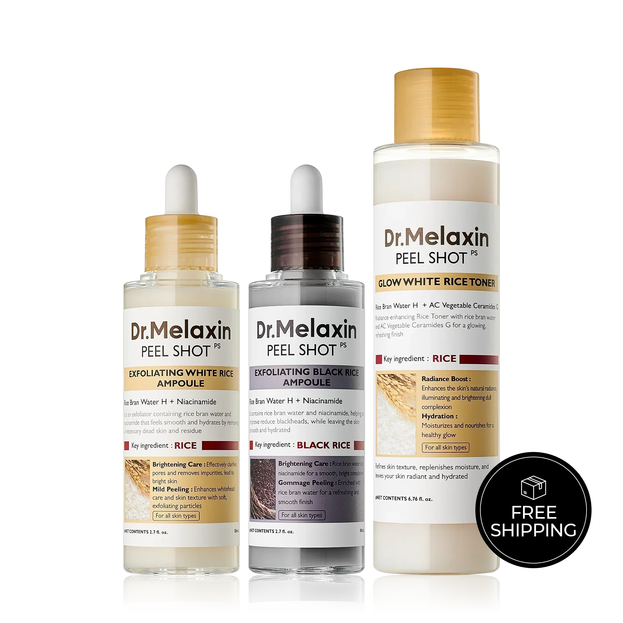 Peel Shot Glow Rice Line main product shot — Melax K-Beauty