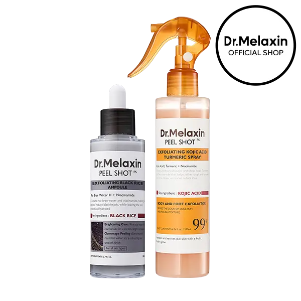 Body & Face Peel Shot Duo main product shot — Melax K-Beauty