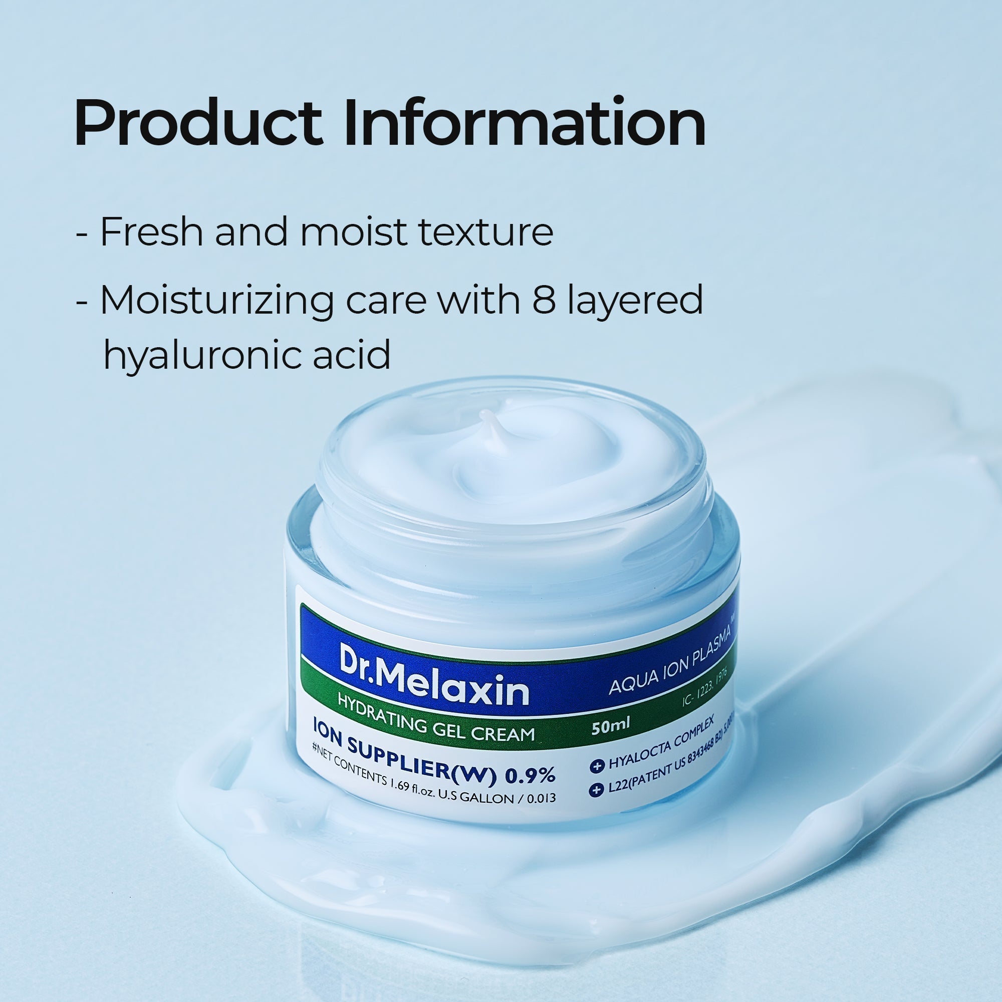 Aqua Ion Plasma Hydrating Gel Cream detail view 4 — Melax K-Beauty